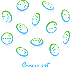 Set of arrows. Vector collection.