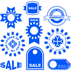 Sale signs. Vector illustration.