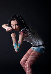 girl with knuckleduster