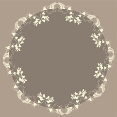 Beautiful decorative framework with flowers.