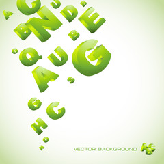 Abstract background with letters