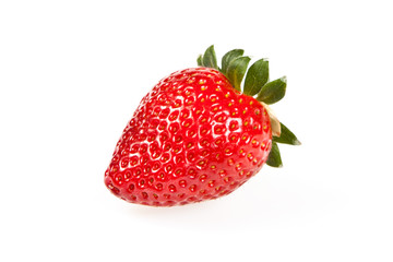 Fresh strawberry isolated on white background.