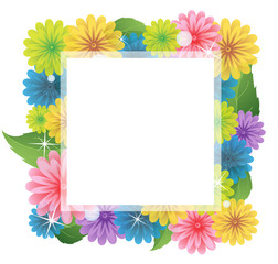 Bright wildflowers frame