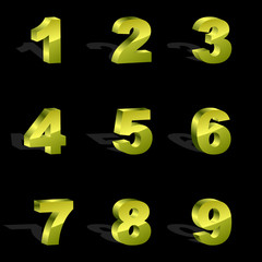 Obraz premium Number icon set.