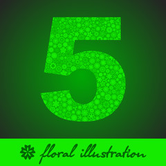 FIVE. Vector floral illustration
