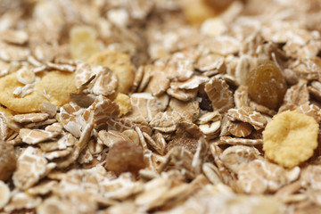 Muesli closeup background