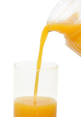 Orange juice in a decanter isolated