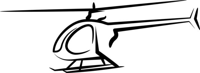 illustration with a helicopter