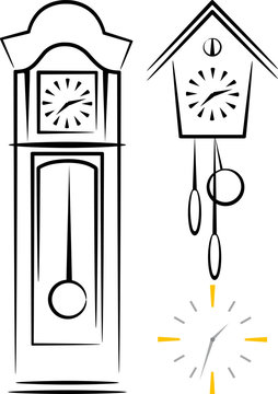 illustration with clocks