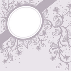 floral background with  fantasy flowers and place for your text