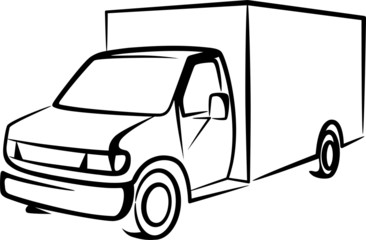 illustration with a truck