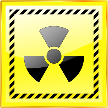 Radioactive icon. Vector illustration.