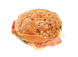 A view of a big sandwich