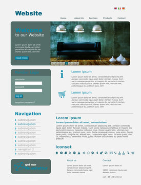 Website Template "Grey Furniture"