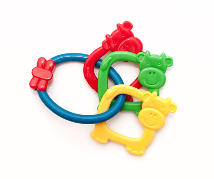 toys for teething, colorful