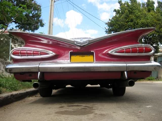 Foto op Plexiglas Cubaanse oldtimers rode mooie auto