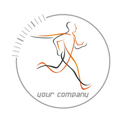 logo sport, running club