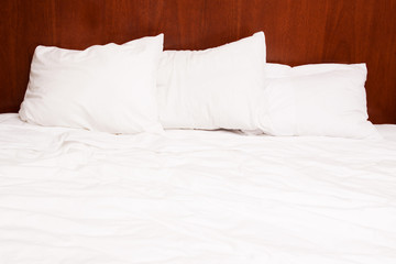 Fototapeta na wymiar Pillows on the bed