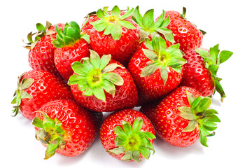 group of red strawberries