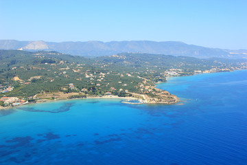 Fototapeta na wymiar Aerial view on Zakynthos Greece