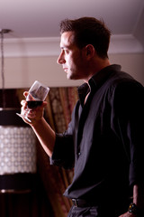 Drinking wine