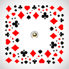 Vector gambling composition. Abstract background.