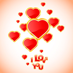 Love message. Vector illustration.