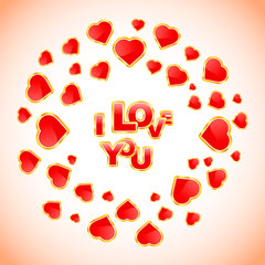 Love message. Vector illustration.