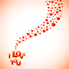 I love you. Love message.