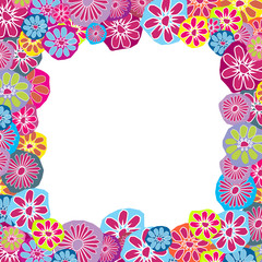 Cute floral frame for children