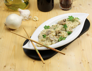Risotto ai funghi - Risotto with mushrooms