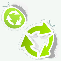 Recycle sticker.
