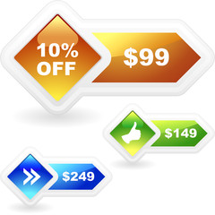 Vector banner set for sale.