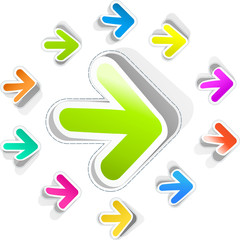 Set of arrows. Vector illustration.