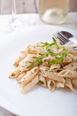 Penne with walnut pesto