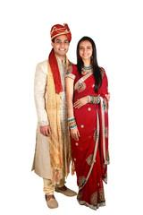 Indian couple in traditional wear.