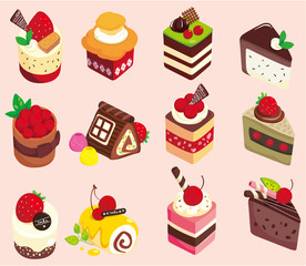 cartoon cake icon