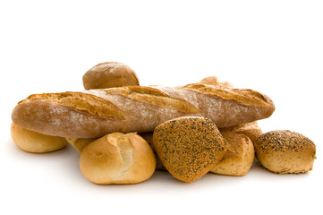 Brötchen und Baguette