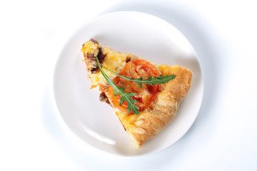 Pizza with mushroom and tomatoes