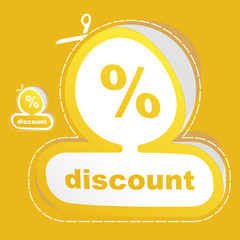 DISCOUNT. Vector sticker for sale.