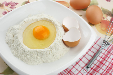 Egg and flour