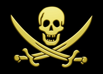 Golden Pirate's Skull