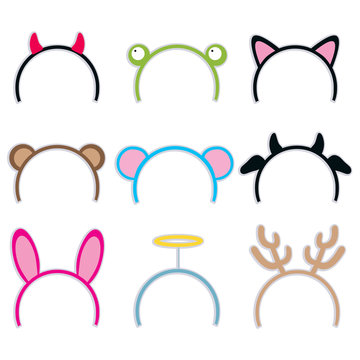 Collection of cute and sweet costume headbands for carnival