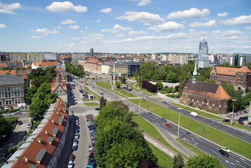 Fototapeta na wymiar Panorama miasta Szczecin