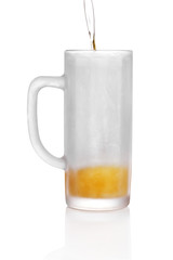 Frosted beer glass