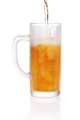 Frosted beer glass