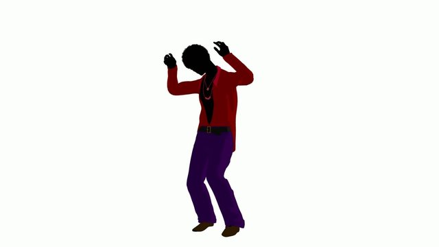 African American Disco Guy Dancing