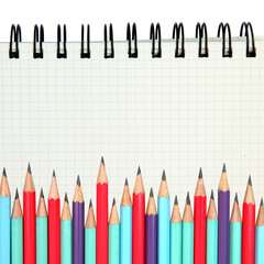 graph ring binding paper with pencil