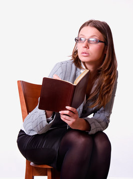 woman with diary