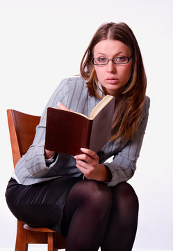 woman with diary